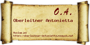 Oberleitner Antonietta névjegykártya